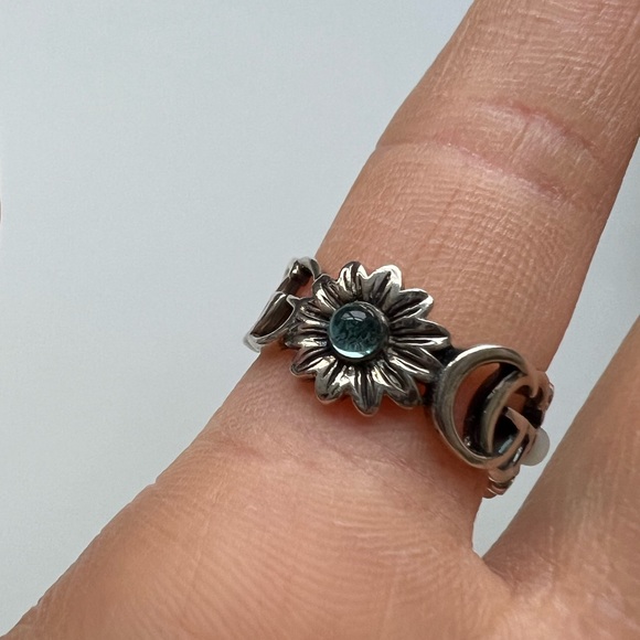 Gucci Double G Mother of Pearl Ring Size 14/US 6.75 - Picture 5 of 12